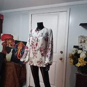 Floral Long Sleeve Women's Top